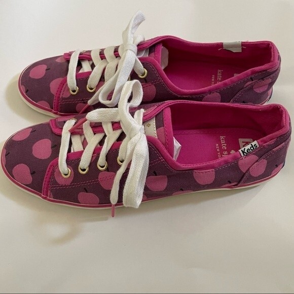 Kate Spade x Keds Sneakers Apples Print Pink Purple - Picture 12 of 13
